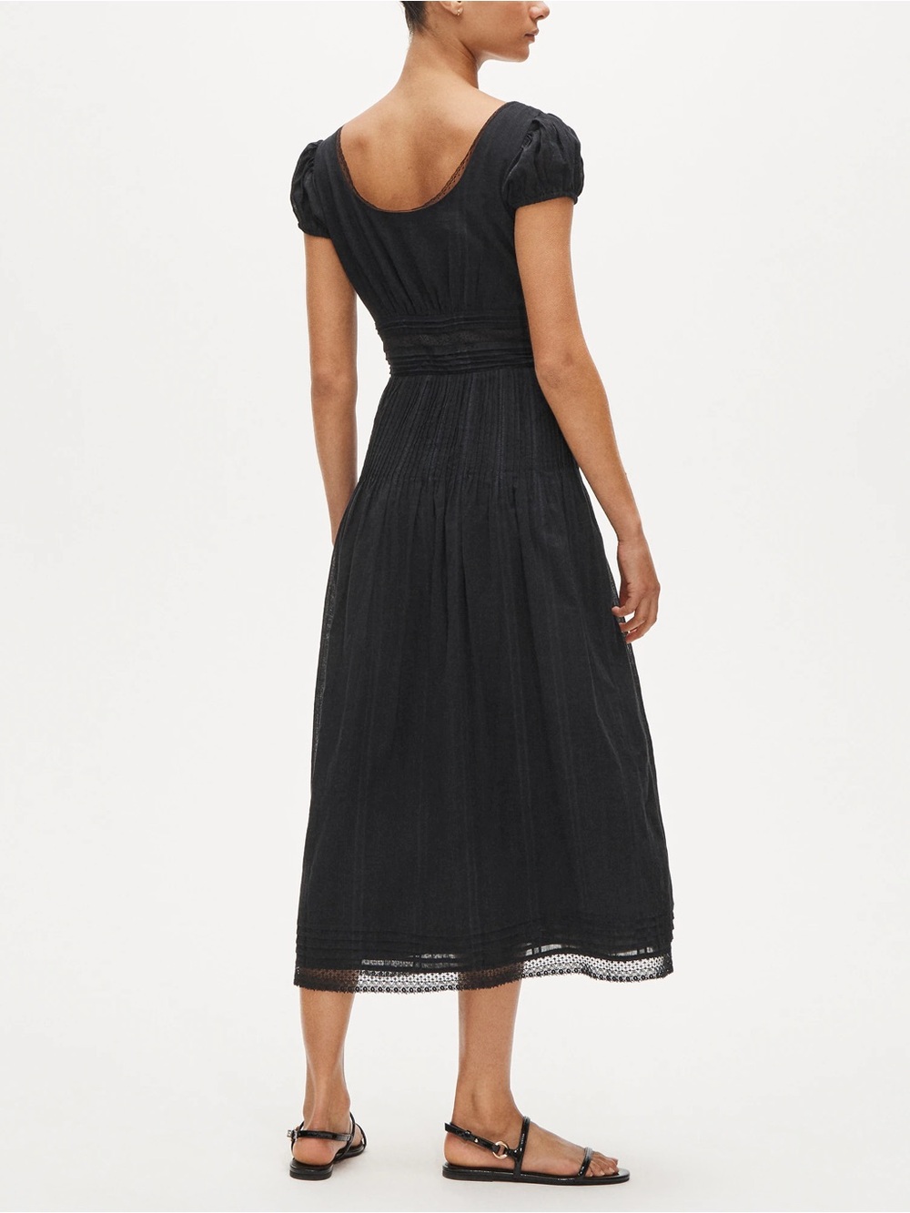 J.Crew Lace-Trim Pintuck Midi Dress - Picture 9 of 9